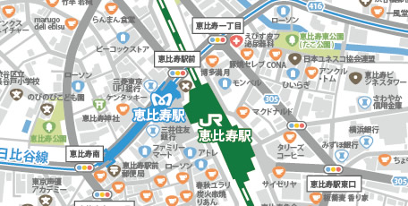 恵比寿駅の地図フリー素材 Eps Aiデータ